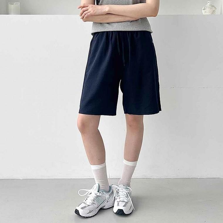 데일리 소재 여성반바지 여름 밴딩 시원한 4 5부팬츠