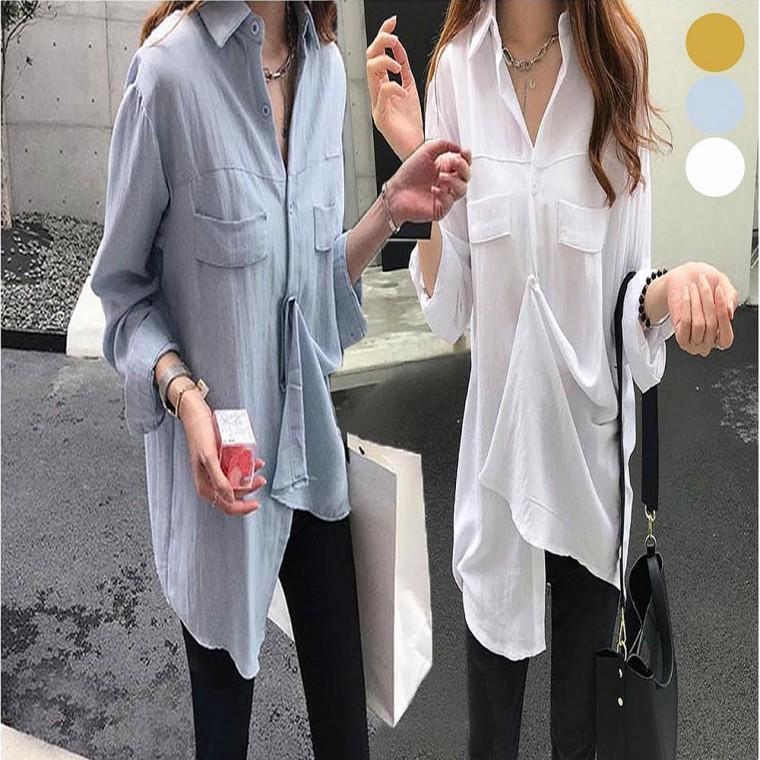 여름 블라우스 시원한 셔츠 얇은 루즈핏 남방 여자