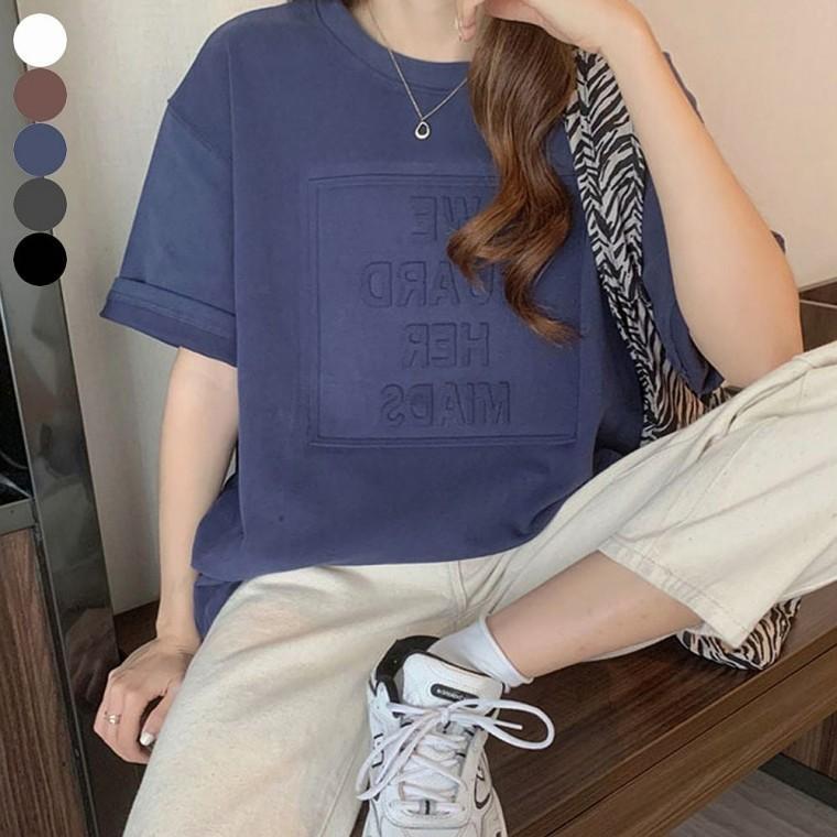 티셔츠 여름 반팔 5색 데일리 라운드넥 여성 루즈핏