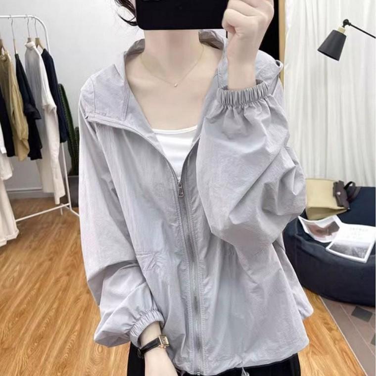 얇은 여름 아우 바람막이 후드집업 조깅복 런닝 여자