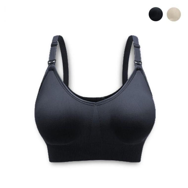 편안한 큰사이즈 임산부 수유 브라 속옷 여름용 임부 여성 편한 후크형 노와이어 빅사이즈