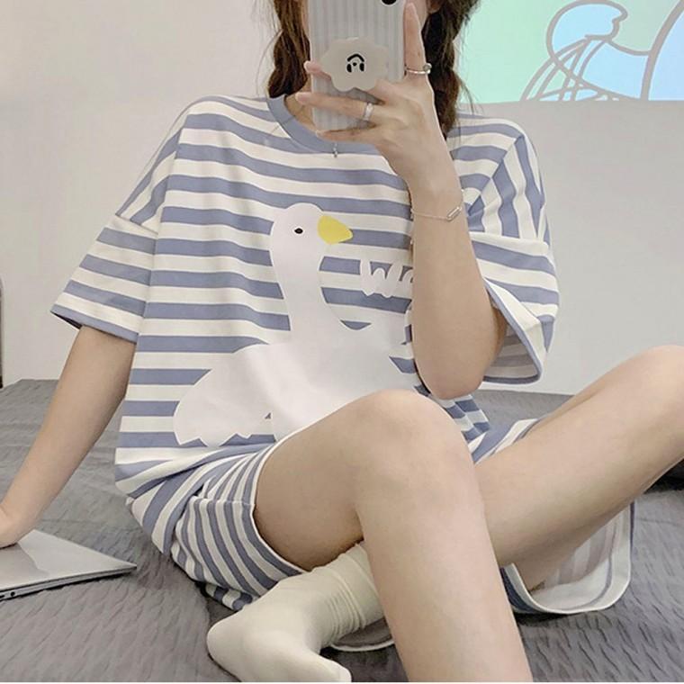 편한 반바지 반팔 4색 홈웨어 잠옷세트 여성 여름