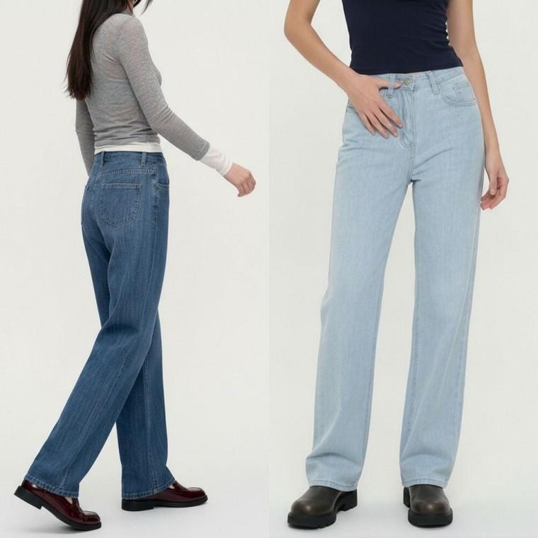 썸머 데님 와이드 롱 팬츠 시원한 여름 청바지 가벼운 여성용 하의