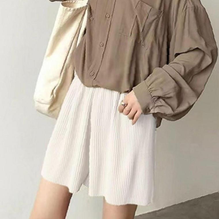 여성 빅골지 편리한 찰랑 여름 반바지 4부 1P 데일리 플