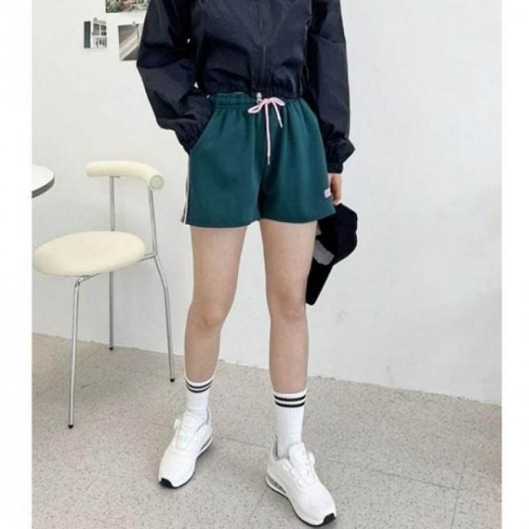 밴딩 바지 트레이닝 와이드 운동복 3부 여름 여성 팬츠