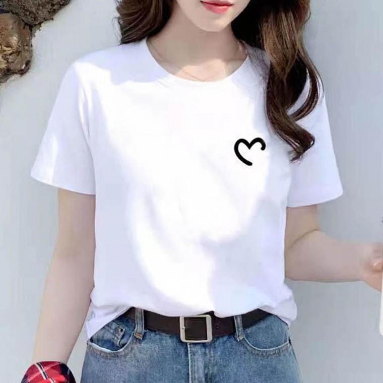여름 반팔티 빅사이즈 코튼 기본 티셔츠 여성 랍슨유통