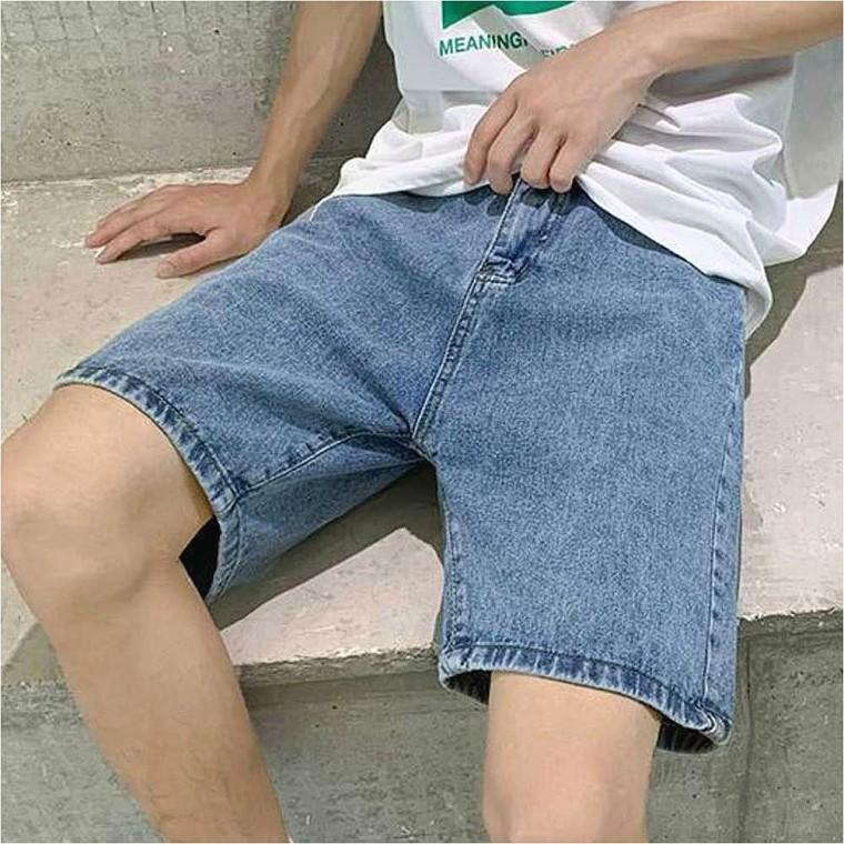 루즈핏 여름 남성 데님반바지 청바지 5부팬츠 반바지