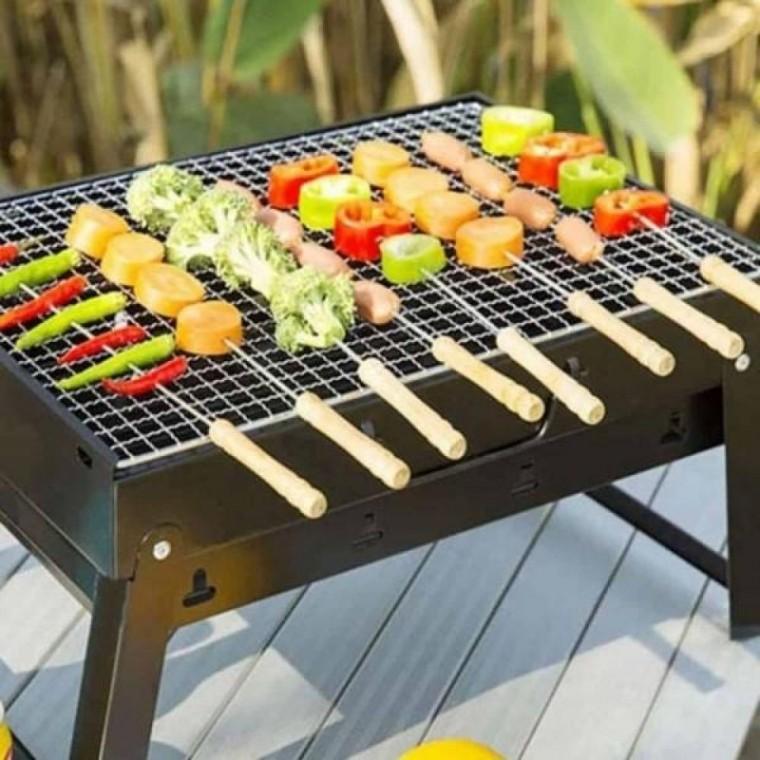 10P 스텐 바베큐꼬치 캠핑꼬지 캠핑닭꼬치 꽂이