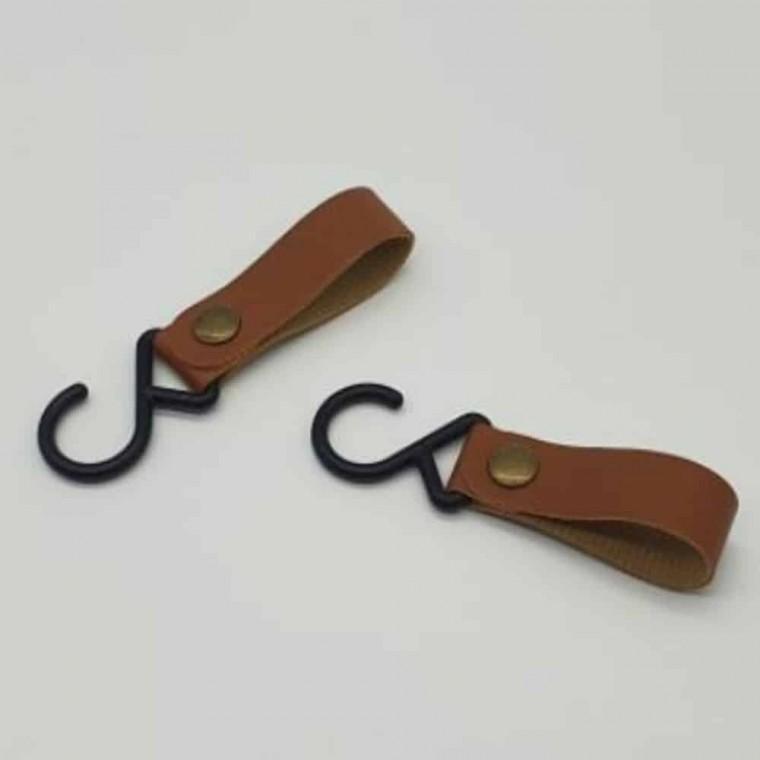 소품걸이 컵걸이 캠핑소품 걸이고리 캠핑 고리 가죽 인디언행어 브라운