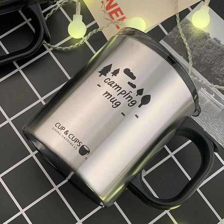 일주 캠핑머그400ml 스텐머그컵 - 대용량 캠핑 머그컵