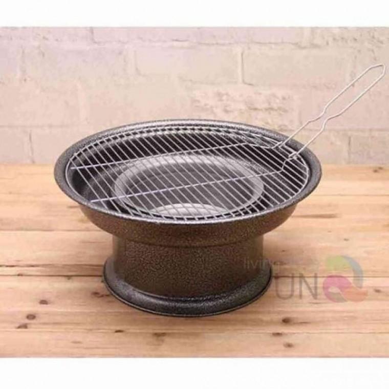 그릴 바비큐 그릴바베큐 원형 대 숯불화로 캠핑불판 테이블화로 화로대