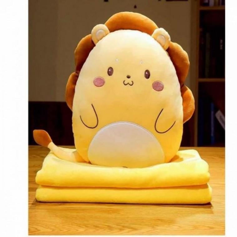 무릎담요 겸 쿠션 캠핑용담요 극세사 담요