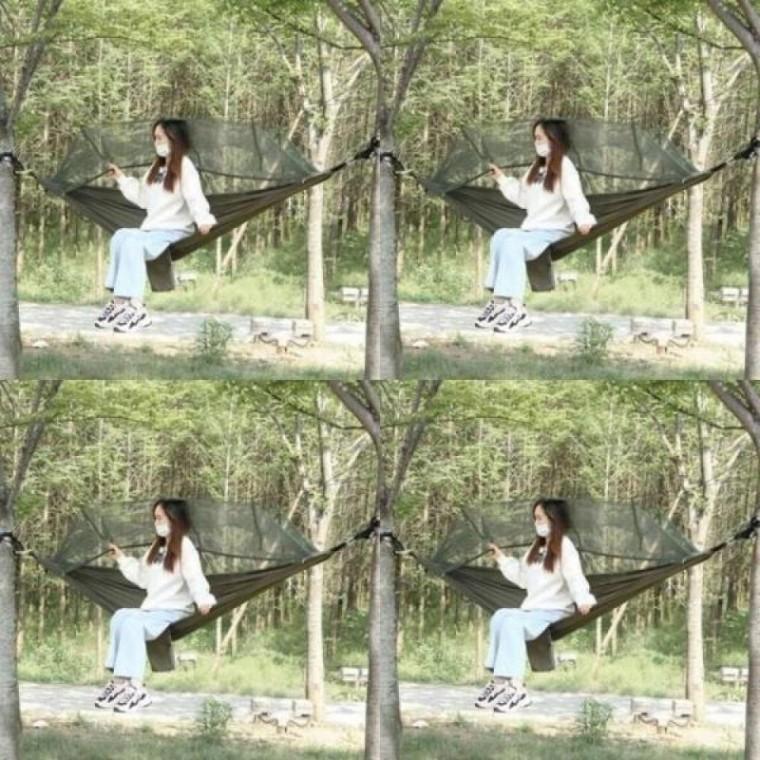 방충망 모기장 카키 그네 캠핑 해먹