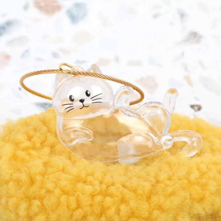 메모리얼 고양이 털 보관 키링 드러누운냥이 털뭉치키링 고양이털 보관키링 반려 동물털키링