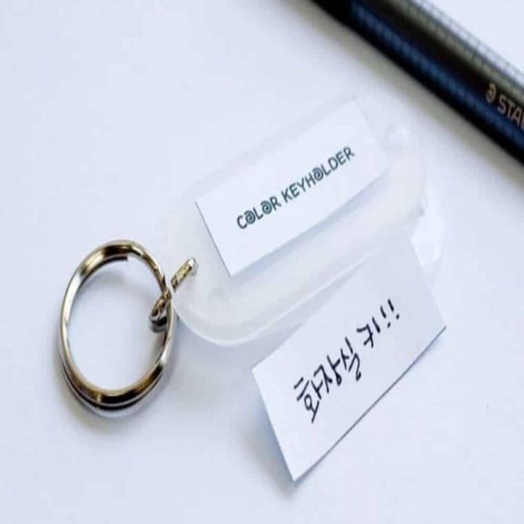아크릴열쇠고리 가방이름표키링 이름표시 화장실열쇠 키홀더 2p
