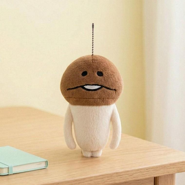 나메코 봉제인형 키링 16cm 나메코 캐릭터 키홀더 가방고리 열쇠고리