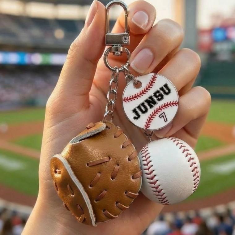 커스텀 야구공 키링 야구팬 kbo 직관 학생 친구 커플템 응원 행운 부적 액막이