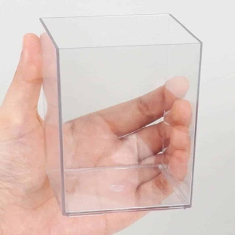 투명 사각통 연필통 다용도사각투명케이스 색연필꽂이 연필꽂이