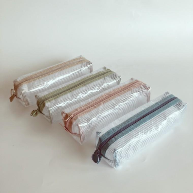 PVC 펜케이스 대학생 중학생 필통 대용량 4컬러