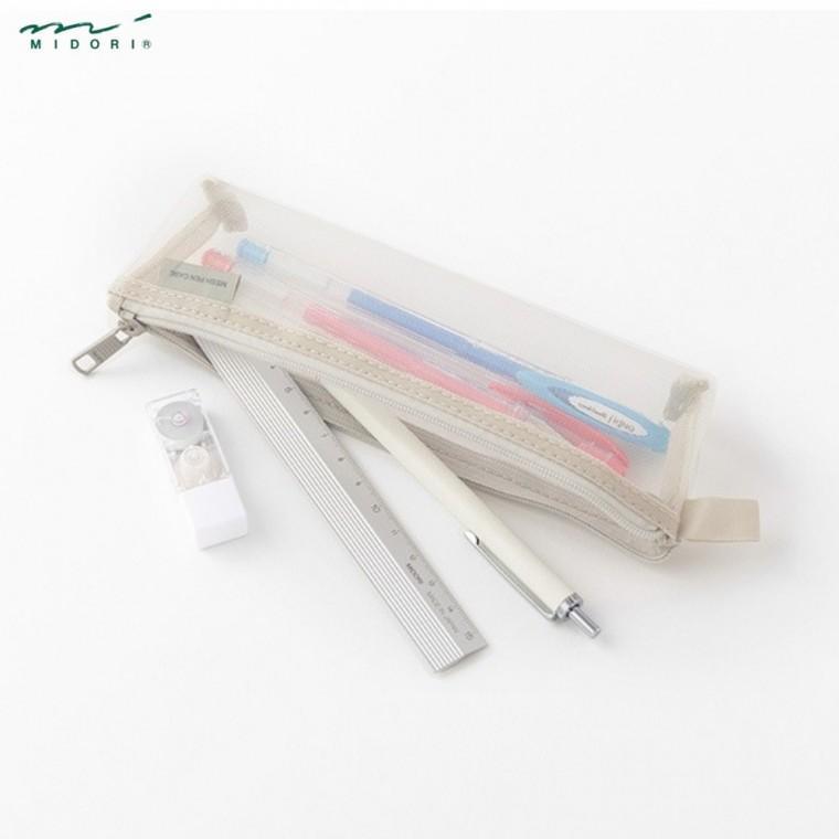 가벼운 메쉬 필통 슬림 메쉬 펜 케이스 망사 휴대용 학생