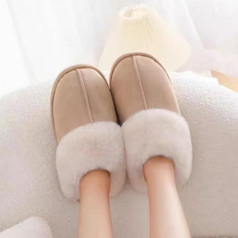겨울 블로퍼 방한 퍼안감 사무실 실내화 거실용 슬리퍼
