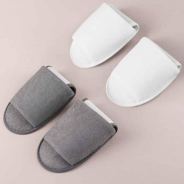 휴대용 타올천 슬리퍼 2p 여행실내화 손님용슬리퍼
