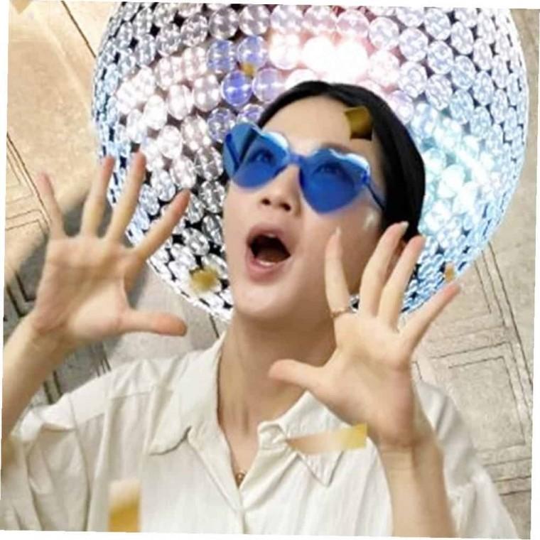 무테 인싸 하트 선글라스 블루 파티안경 초등학생선글라스 하트안경