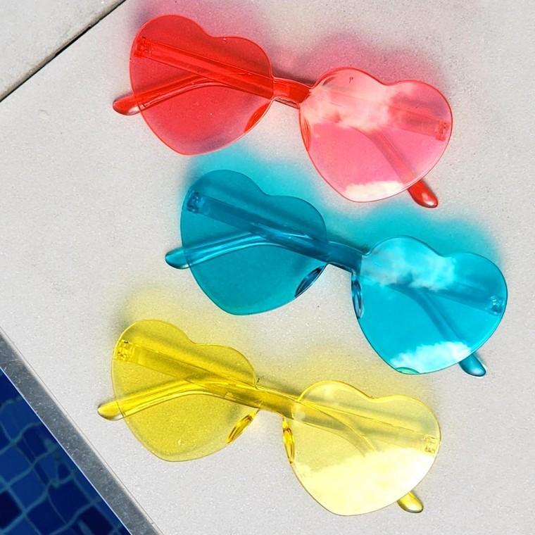 파티 선글라스 생일 촬영소품 하트 단색