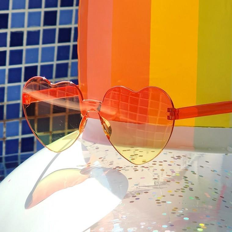 파티 선글라스 생일 촬영소품 하트 투톤