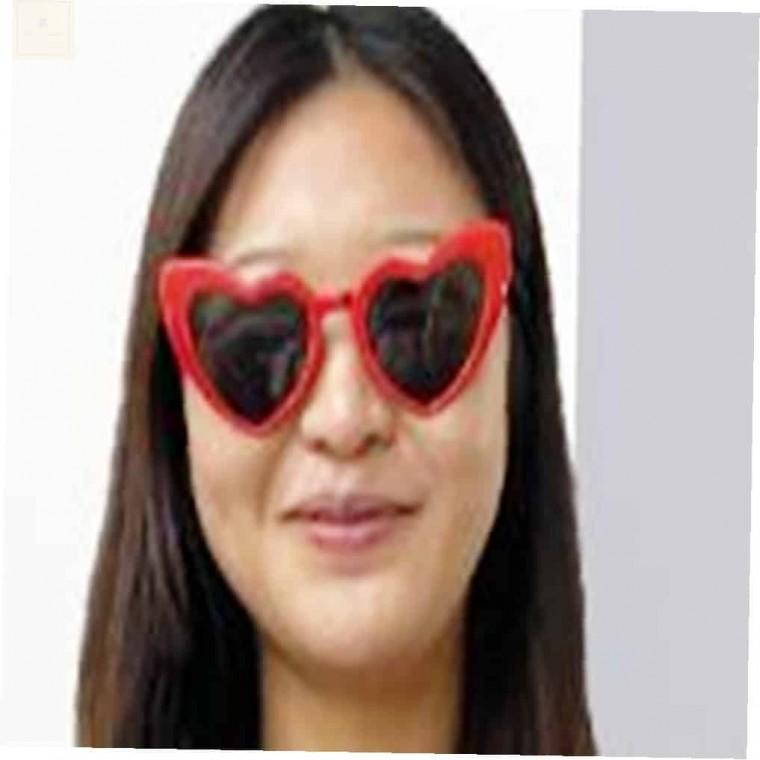 뿔테 인싸 하트 선글라스 레드 생일파티안경 생일안경 이벤트안경