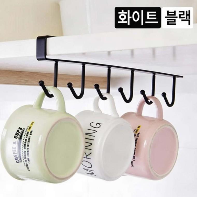 틈새다용도걸이 선반 6구 다용도 후크고리 틈새용 옷걸이
