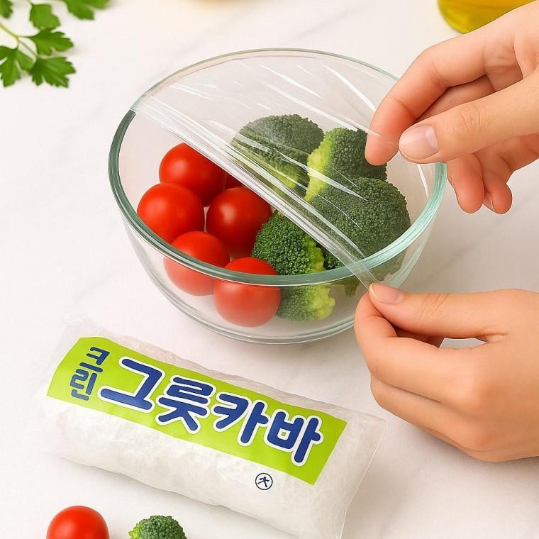 그릇카바 대형 40매 위생비닐 덮개 볼커버 일회용 다용도 식품보관커버