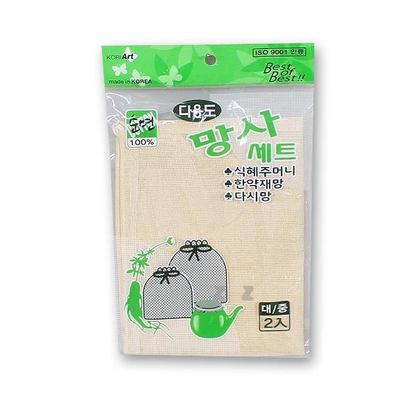 순면 다용도 망사세트(대) -H.S/다시망/한약재망/삼베
