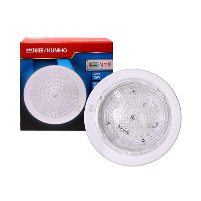 번개표 LED 직부등 15W 주광색(6500K)-H/복도/현관/배란다/다용도실/조명