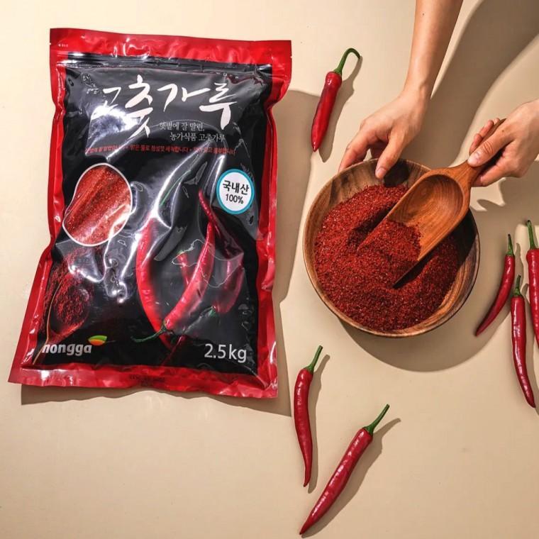 국산고춧가루 김치용 고운용 양념용 다용도 국산 고춧가루 2.5kg 의성