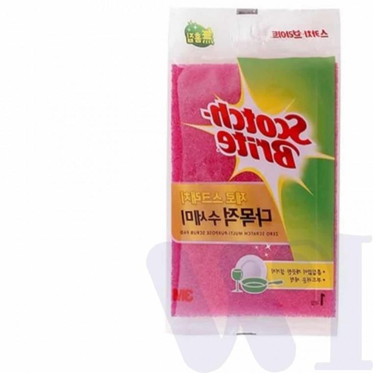 프라이팬 코팅용기 수세미 쓰리엠수세미 설거지수세미 3M수세미 프라이팬수세미 다용도수세미