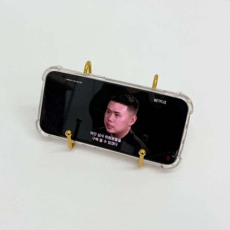 철제 다용도 액자 거치대 골드 소 받침대 책받침대 도마 접시