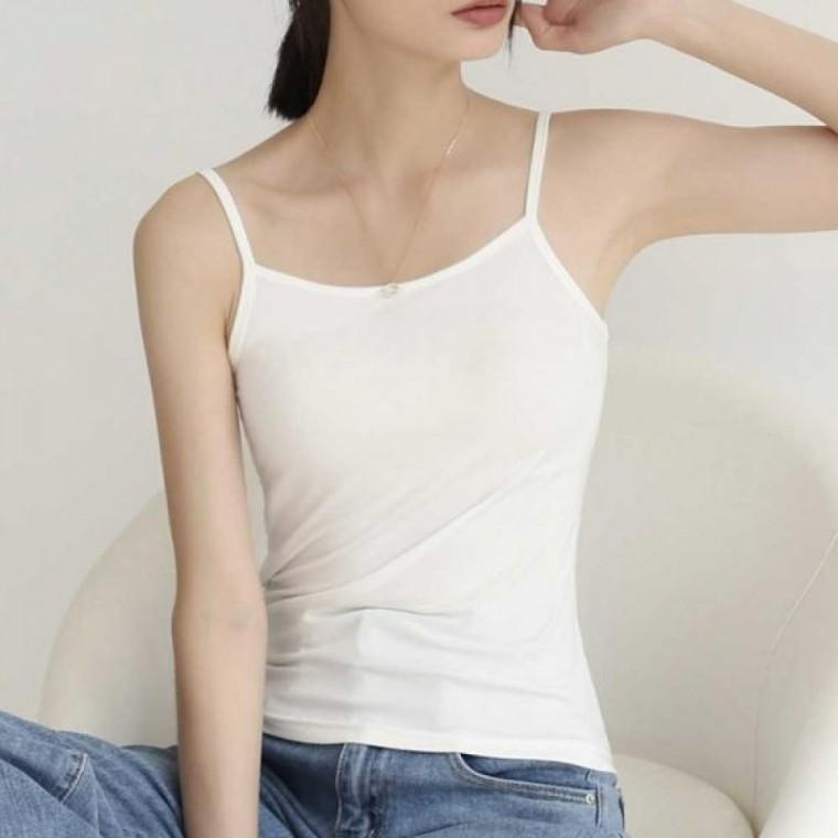 베이직 여성 민소매 티셔츠 데일리 여성 슬리브리스 레이어드 편안한 여름