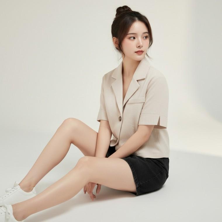 여름 반팔 캐주얼재킷 데일리재킷 자켓 크롭 오버핏재킷 가을재킷 여자재킷