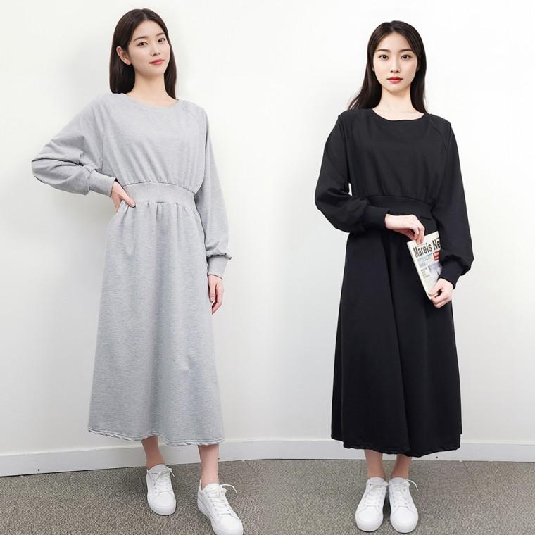 루즈핏 원피스 맨투맨 긴팔 롱 여름 쉬폰 미니 간절기 여성 니트 빅사이즈