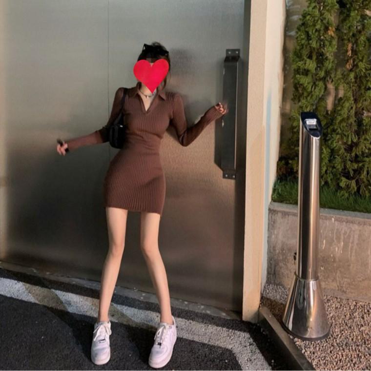 여름원피스 오피스룩원피스 카라 긴팔 여성원피스 데일리원피스 미니원피스
