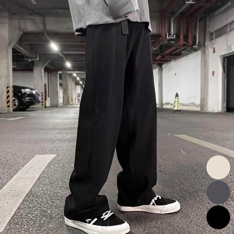 면바지 여름 밴딩 와이드핏 스트릿 팬츠 얇은 남성