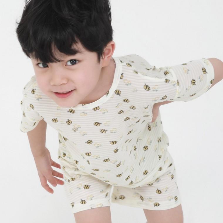 나릉나릉 반팔 상하 세트 봄 여름 유아 내의 실내복 잠옷 내복