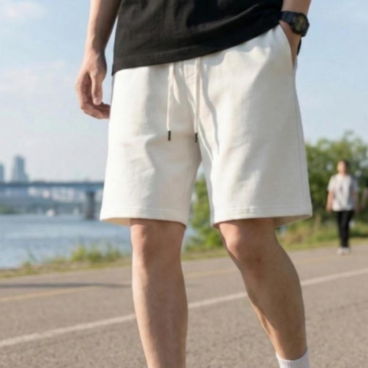 남성 여름 휴양지 코튼 벤딩 순면 5부 반바지 숏 팬츠