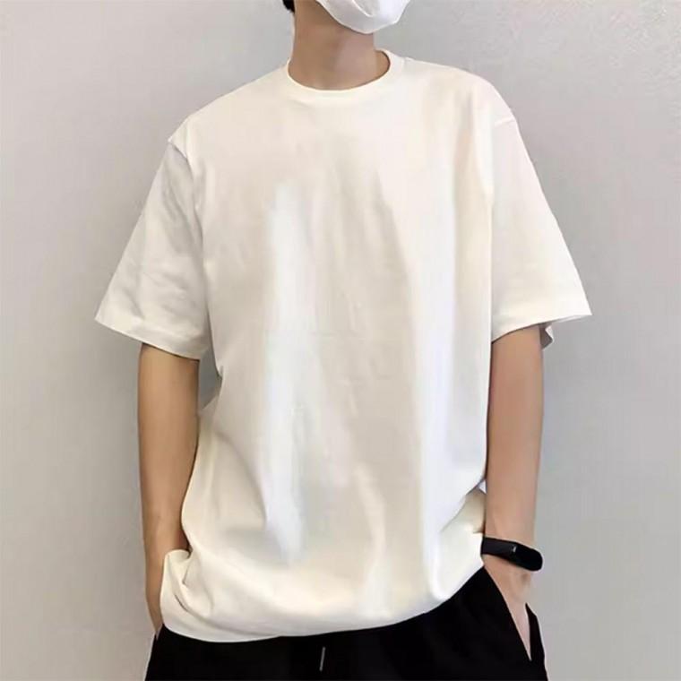 남녀 공용 오버핏 반팔티 여름 상의 심플 티셔츠 남성상의 잠옥 홈웨어 쿨반팔티 화이트