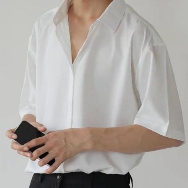 남성 쿨링 깔끔 반팔 1P 출근 여름 베이직 카라
