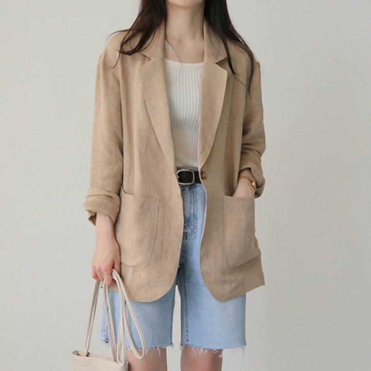 온나핏 여름 자켓 긴팔 린넨 데일리재킷 봄가을 슬림핏재킷 겨울재킷 가벼운