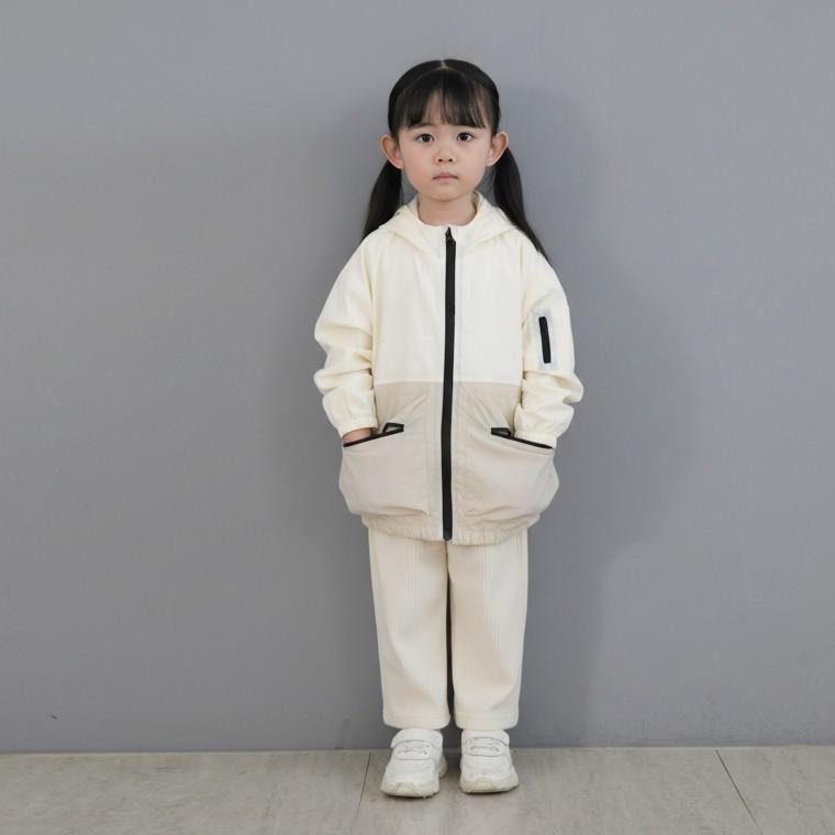 멀티포켓 바람막이 점퍼(베이지) 여름 유아 등원복 자켓 키즈점퍼 키즈바람막이 윈드브레이