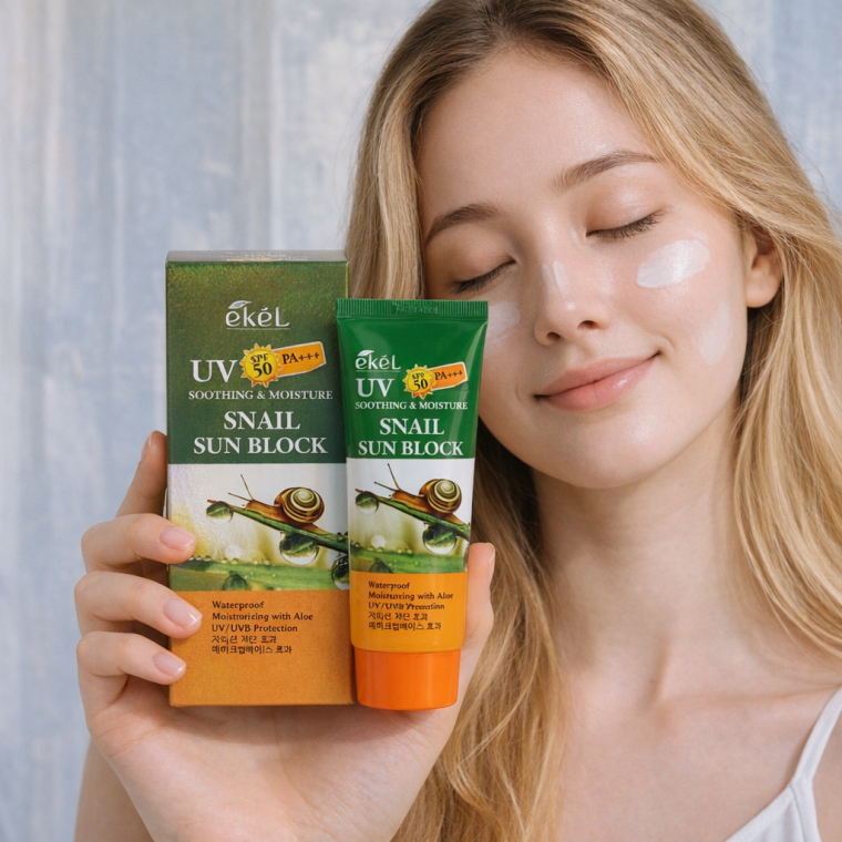 개별포장 스네일 선크림 SPF 50 PA+++ 자외선차단 미백 판촉물 사은품 답례품 판촉 UV 선스틱 선케어
