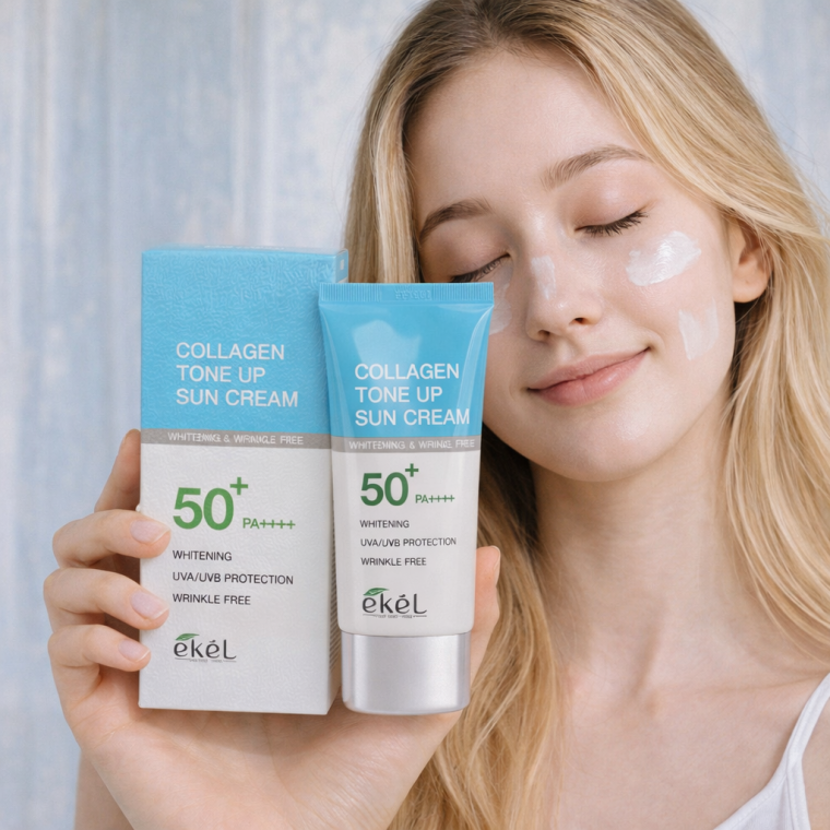 개별포장 콜라겐 썬크림 70ml SPF 50 PA+++ 자외선차단 미백 판촉물 사은품 답례품 판촉 UV 선크림 선케어
